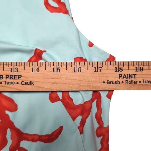 J. McLaughlin Sophia Shift Dress Size M Aqua Coral Print Catalina Cloth NEW NWT - Picture 10 of 12